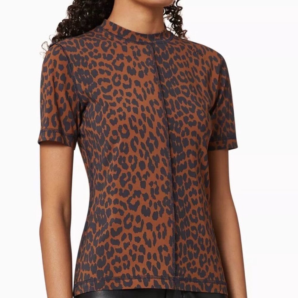 GANNI leopard print tee